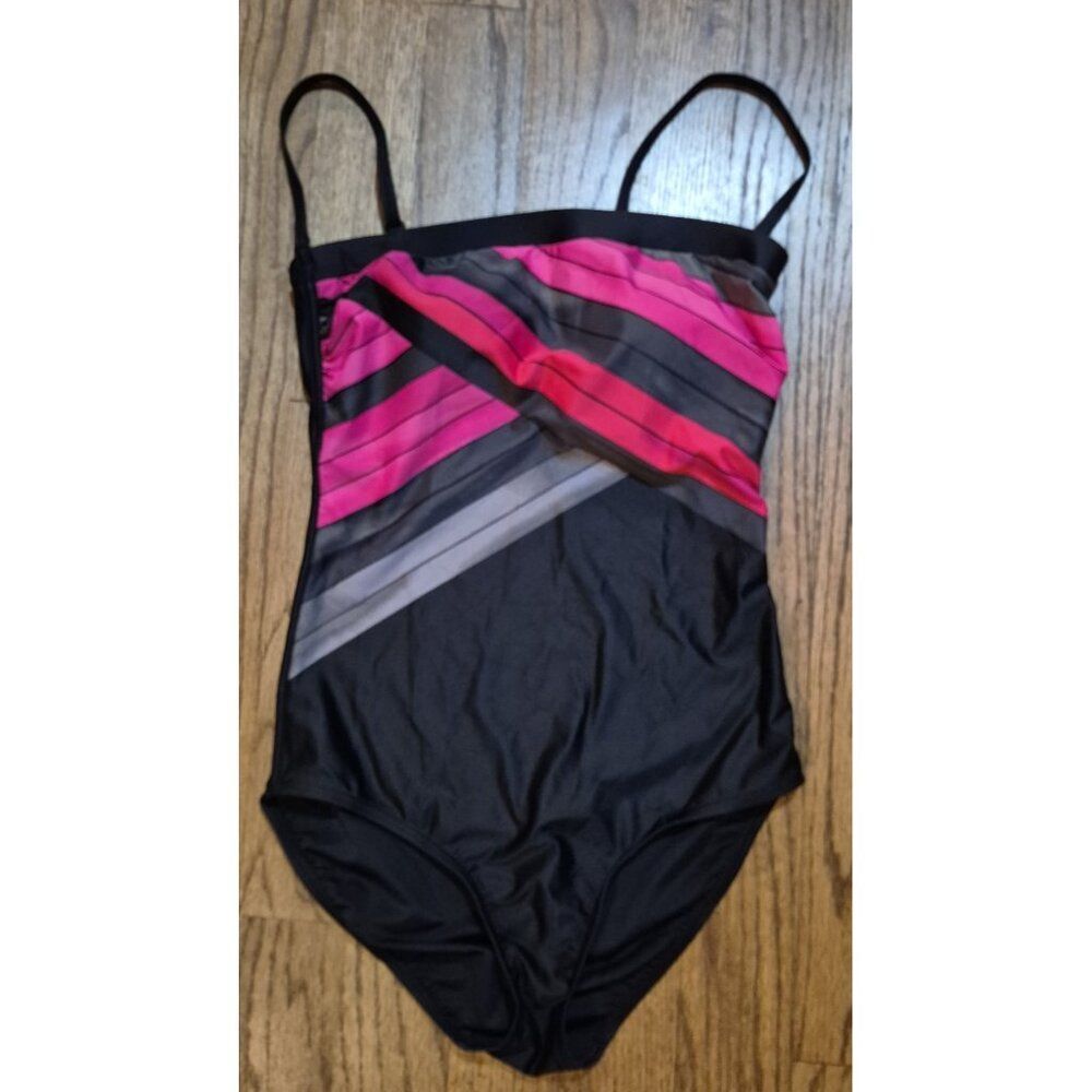 Fantasizer Slimming One Piece Swimsuit Bathingsuit Women's Size 10